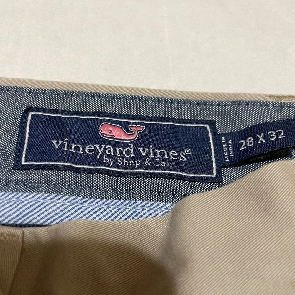 Vineyard Vines Khaki Chino Pants Men's 28 X 31 Stretch Flat Front Casual Beige